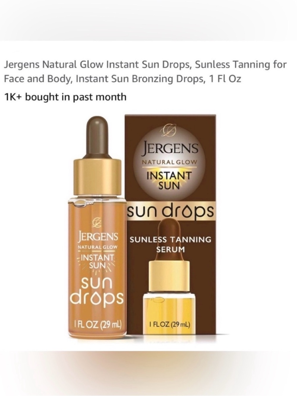 (389) x6 BOTTLES JERGENS TANNING DROPS
